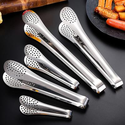 {Summer2}Kitchen Tongs Kitchen Utensils BBQ Food Clip Kitchen Chief Tongs Stainless Steel Portable For Picnic Barbecue Cooking