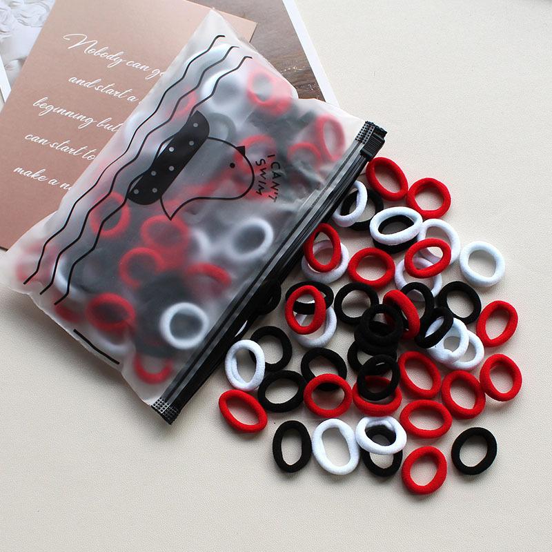 100pcs Women S Seamless Thumb Ring Hair Ties Bagged Ponytail Holders With Small Elastic Bands For Diy Simple Fashion Hair Cord