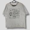 T-Shirt Vintage Personaggi Detective Conan da collezione detective mistero anime manga tee Case Closed grigio L