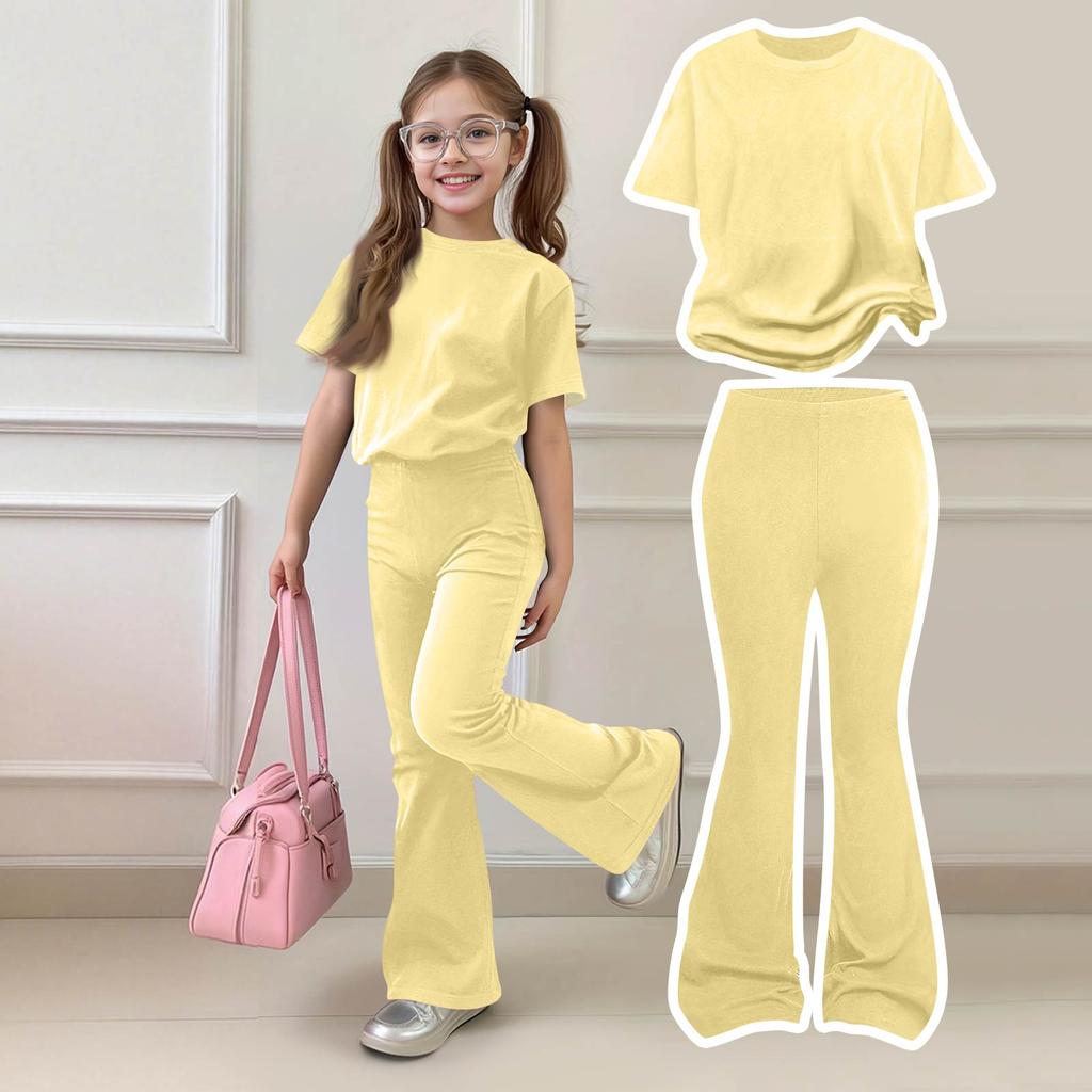 Baby Neugeborene Mädchen Jungen Lockeres T-Shirt + Hose Druck Outfits Set