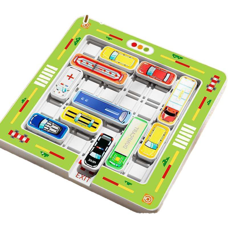 Cross-Border Car Maze Challenge: Non-Magnetic Huarong Road Puzzle - Educational Toy for Children's Cognitive Development