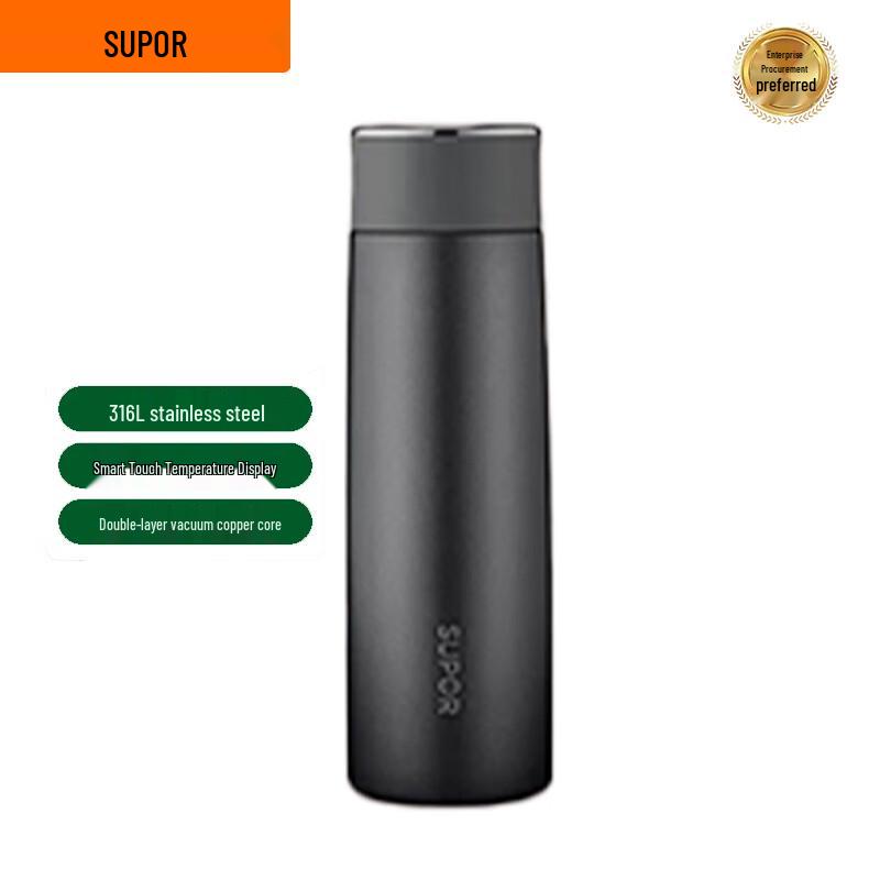 

SUPOR Smart LED Display Insulated Water Bottle, 430ML 430ML