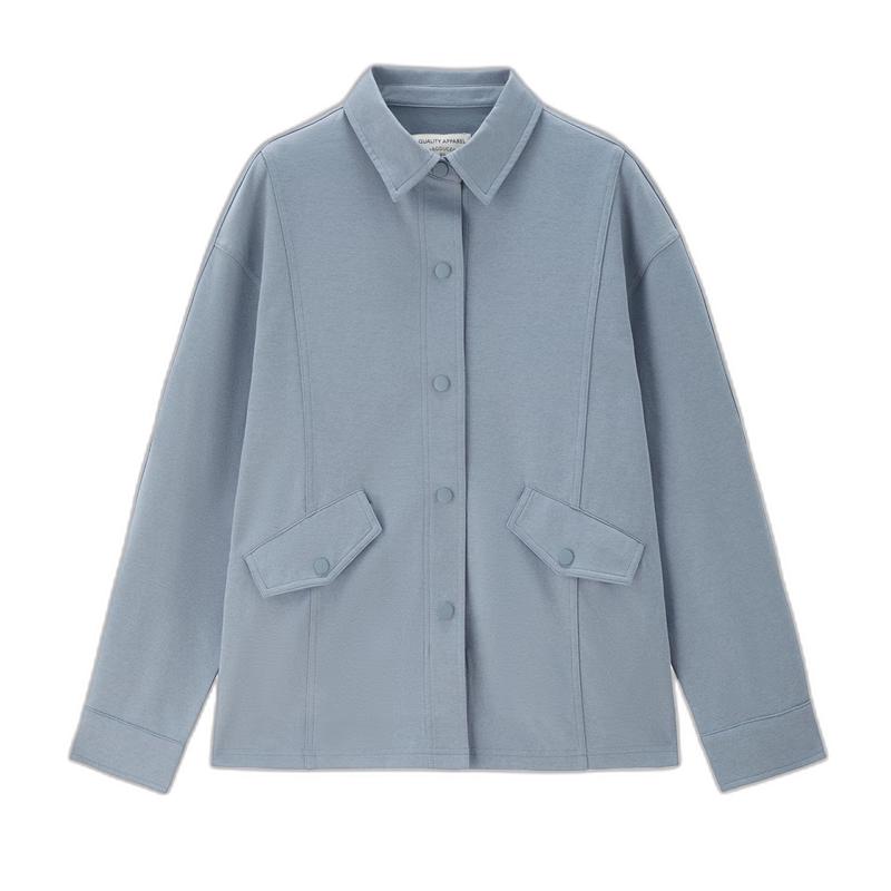 Giordano Women s Casual Knit Pocket Shirt Jacket XL