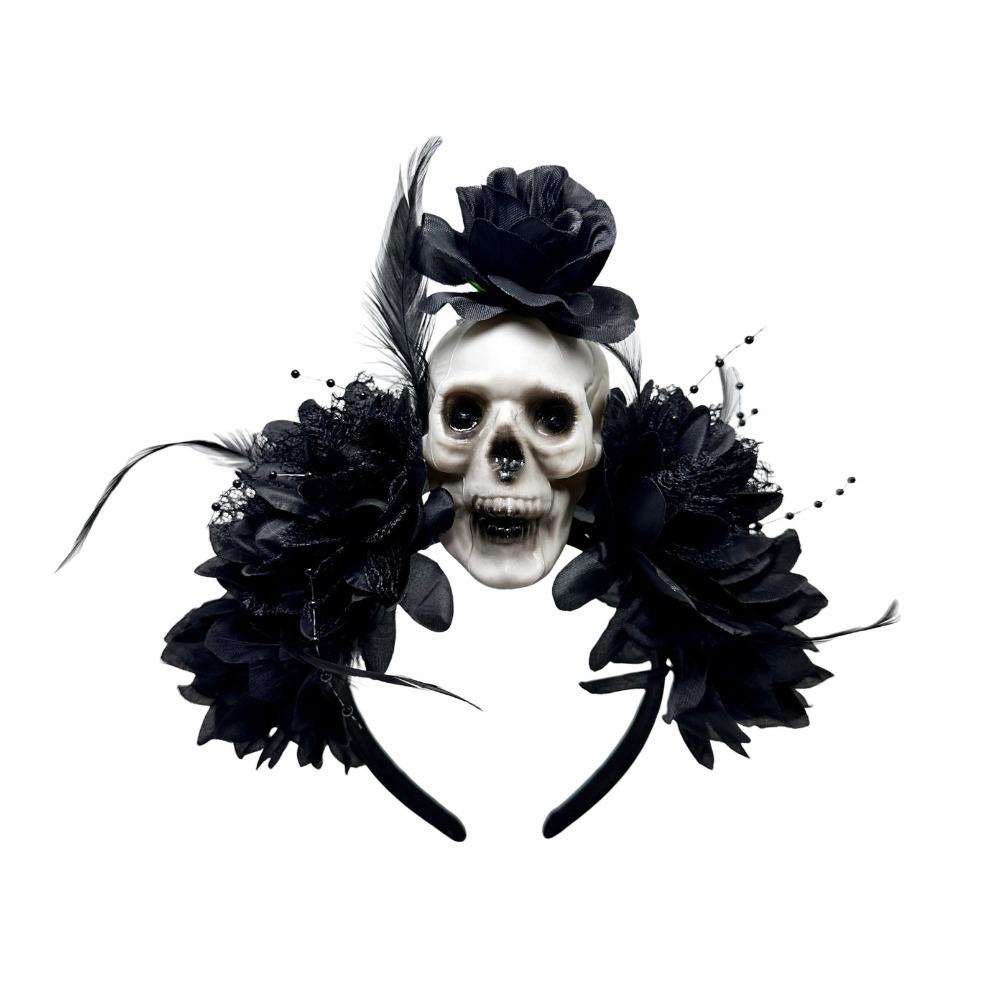 Halloween Decor Skull Head Headband Dark Day of The Dead Headband Halloween Skull Headband  Cosplay