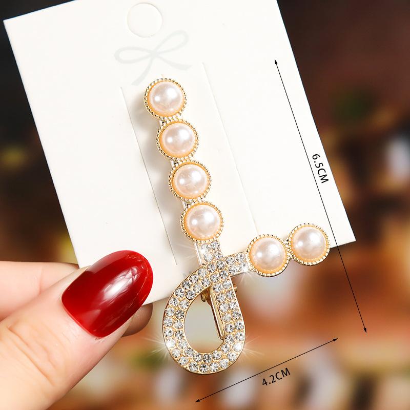 Elegant Rhinestone Hairpins Women Girls Pearl Hair Clips Pins Barrettes Accessories BB Hairclip Hairgrip Headdress