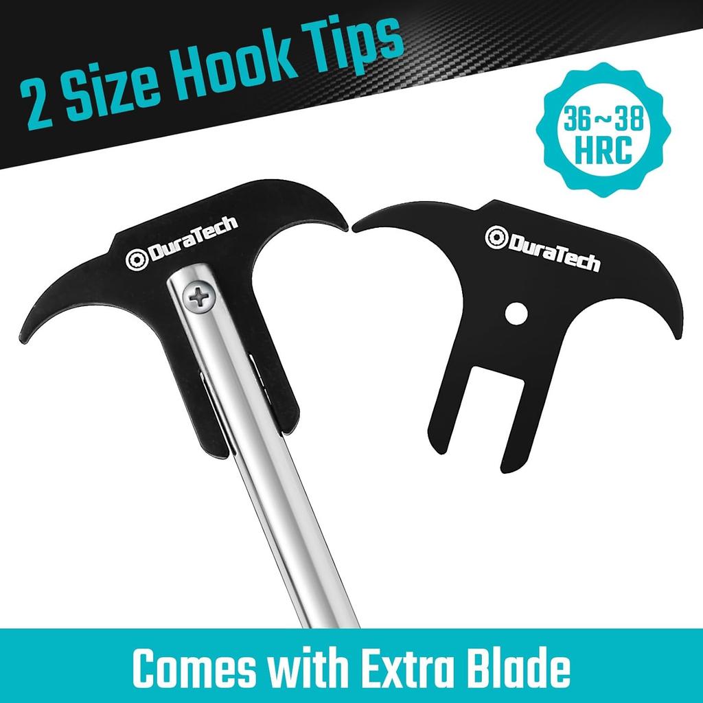 DURATECH Seal Puller With Extra Blade, Heat Treated Steel, Dual Hook Tips For Oil And Grease Seals Removal