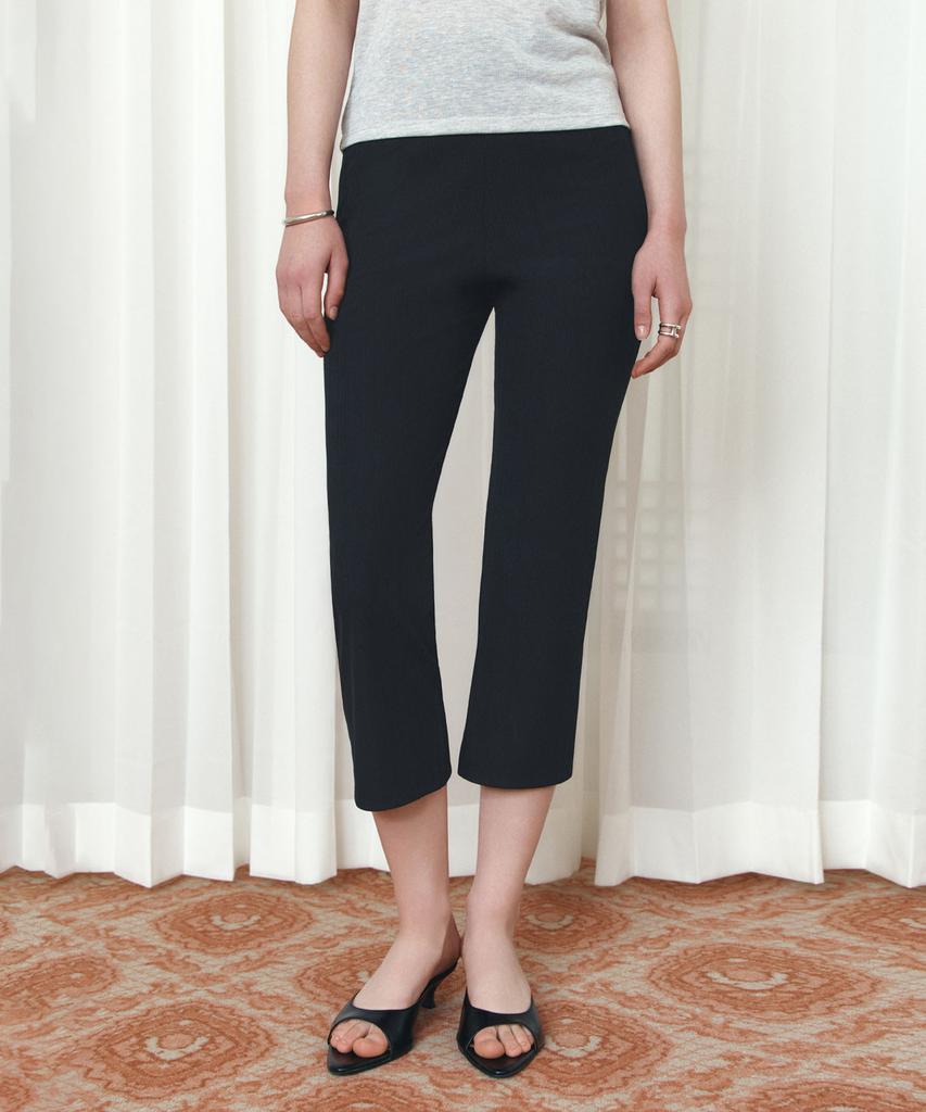 Siyajyu Sipt7208 Pleated Capri Pants_Black
