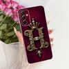 Transparent For Samsung M23 5G SM-M236B SM-M236L Cover For Samsung Galaxy M23 5G Case Luxury Crown A-Z Letters 2D Flat Pattern