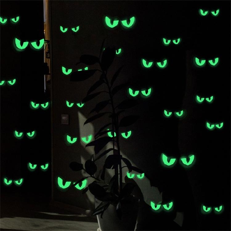 Luminous Stickers Glow in Dark Evil Peeping Eyes Stickers for Halloween Wall