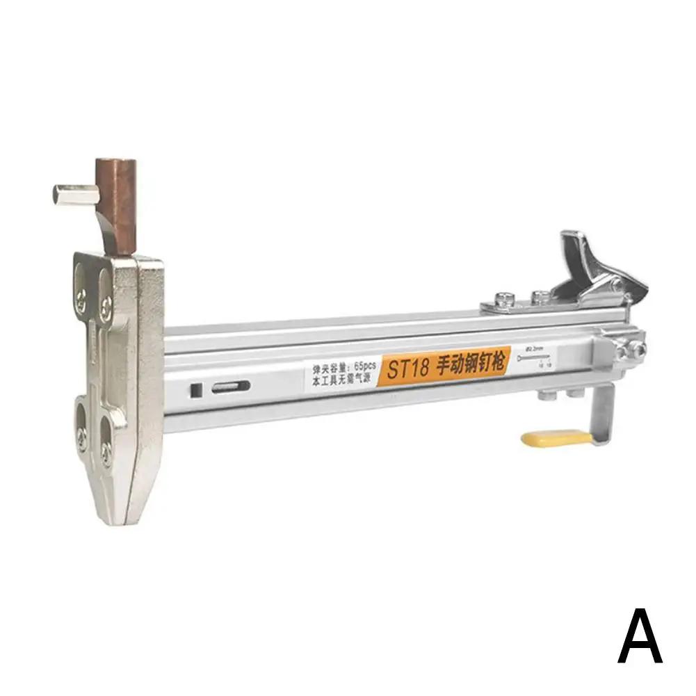 Manual Steel Nail Gun ST18 Semi Automatic Cement Nail Gun Gun Tacker Wire Device Machine Slot Woodworking Nailing Nailing L8D3