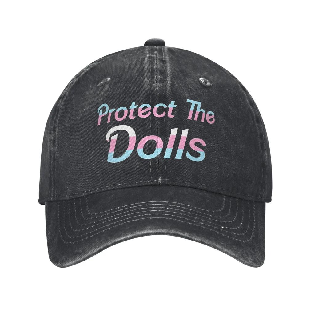 aProtect Queer Kids Unisex Style Baseball Cap Distressed Denim Caps Hat Retro Outdoor Activities Adjustable Fit Headwear