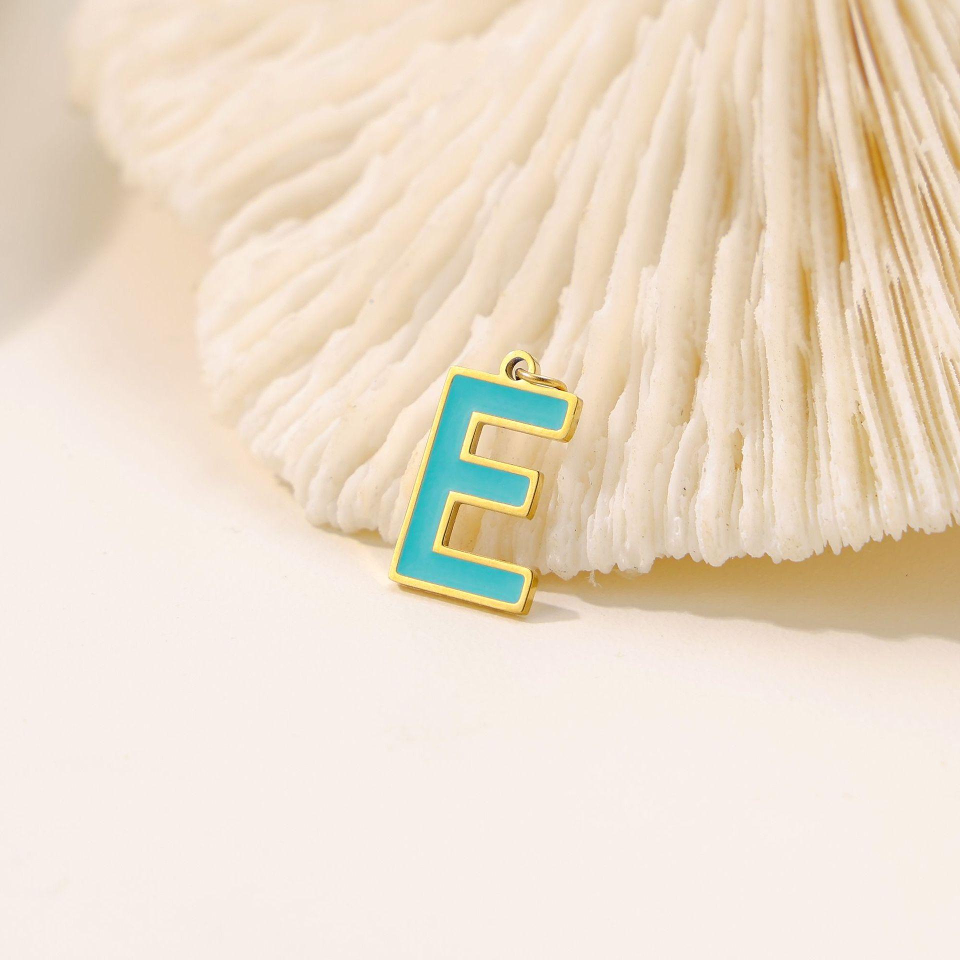 

CARLIDANA Hot Sale New Style Hot Sale DIY Accessories Oil Drop Colorful Initial A -Z Letter Brand Stainless Steel Pendant Charms