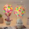 DIY Pompon Hot Air Balloon Night Light Craft Kit - Parent-Child Activity with Colorful Plush Balls