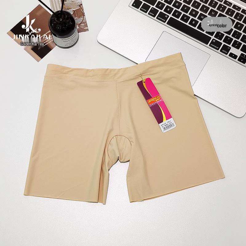 

Тщательно отобранные женские бесшовные защитные шорты из ледяного шелка со средней посадкой - Защита от просвечивания, Дизайн с плоскими штанинами без скручивания, Тонкий базовый слой для лета One Size (Recommended 80-120 Jin)