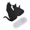 Cat Night Light LED Light Sensing Sound Activated Black Cat Silhouette Lamp for Living Room Hallway Kitchen Bedroom Wall Decor