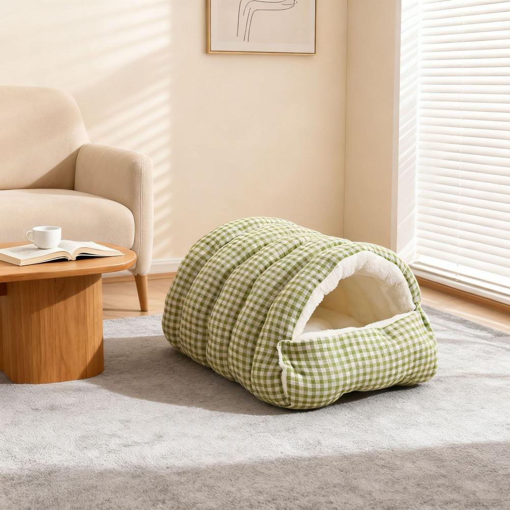 Warm Semi-sealed Pet Bed Plush Cat Cotton Nest Universal Winter Cat Bed Pet Supplies