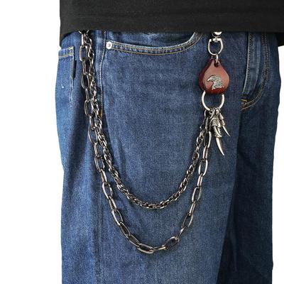 Trendy Unisex Punk Hip-Hop Jeans Waist Chain - Versatile Metal Pants Accessory