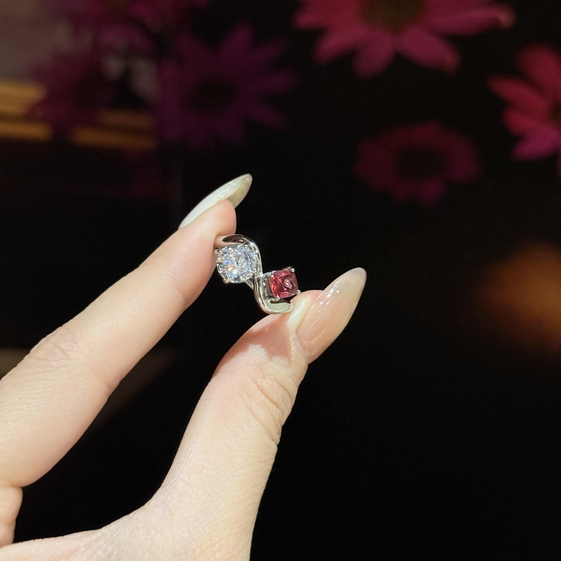 New Exquisite Zircon Bow Ring: Versatile, Fashionable, Elegant Design for Women Adjustable Opening