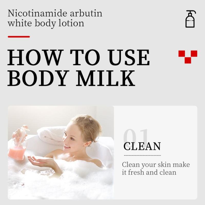 Whitening Body Lotion SADOER Niacinamide Arbutin Brightening Skin Tone Moisturizer