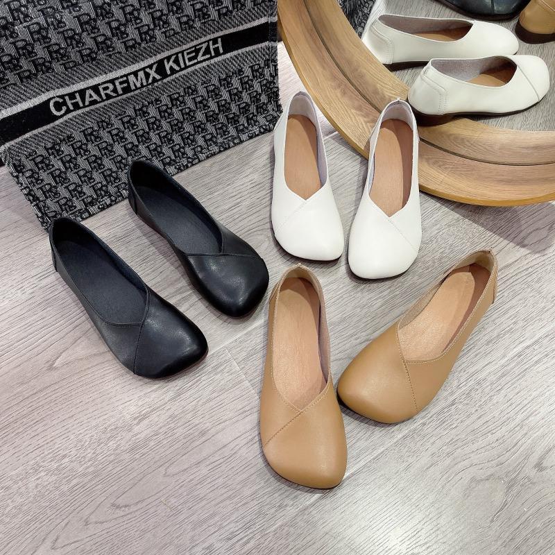 Мода 2024 Весна Осень Новая Мода Ручной Работы Плоские Туфли Лоферы Удобные Мягкие — фото 6