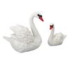 2pcs Small Swan Couple Figurines Resin Cake Topper Set Swan Decorations  Fairy Garden