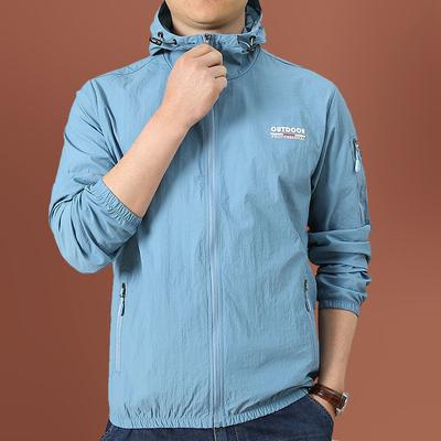 5 Colors  Men's Ultra-thin Summer Jacket Casual Large Size 5XL Outdoor Fishing Breathable Skin Clothing Sports Coat