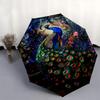 Peacock,Fantasy Automatic Folding Umbrella 8 rib Lightweight Design, Durable Iron Frame, Compact and Portable, Perfect Gift for Birthday,