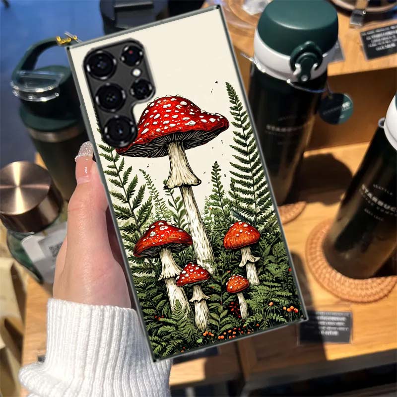 Colorful Mushroom Cases Phone Case for Samsung Galaxy S26 Ultra S25 Edge S24 S23 FE S21 Plus S20 S22 S10 Cover TPU Capa Shell Sh