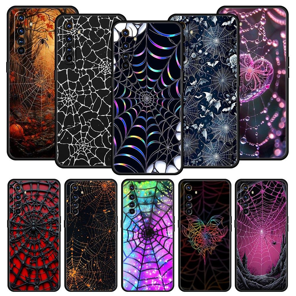 Spider Web Case For Realme C67 C63 C55 C53 C35 C25 C21 GT 2 3 5 6 10 11 12 13 Pro Plus 5G Soft TPU Phone Cover Fundas Capas Bags