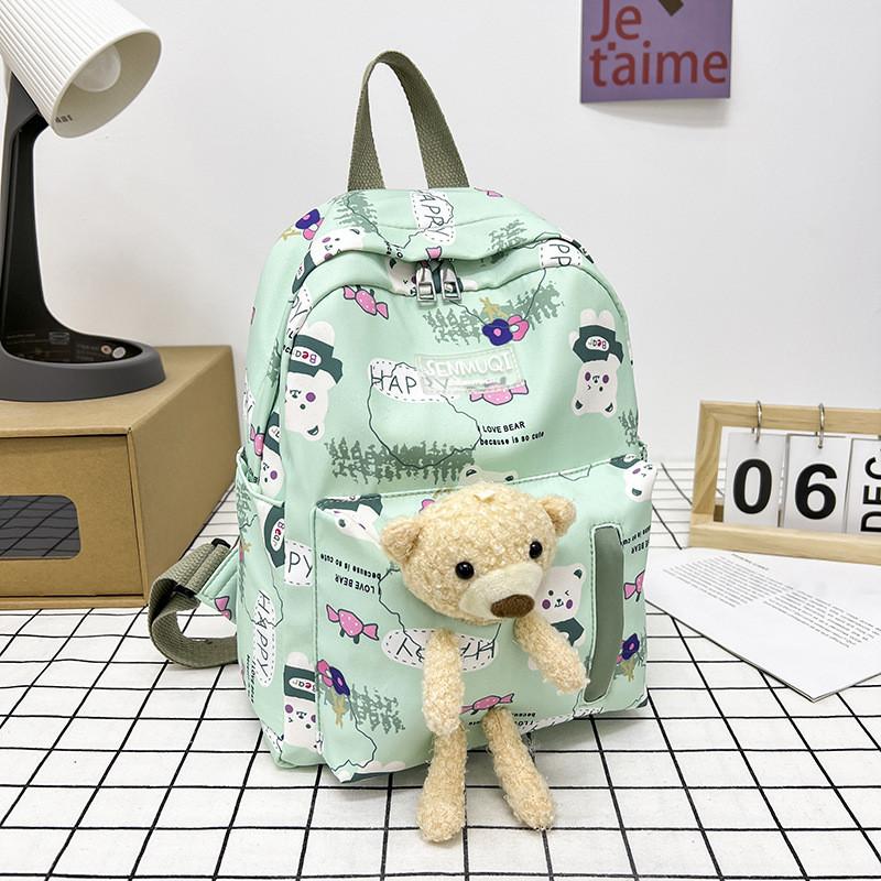 Adorable Bear Plush Backpack For Kids Lightweight Breathable Durable School Bag