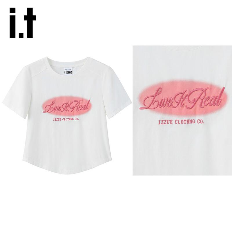Izzueit Women's 3D Embroidered Print Cool Cotton T-Shirt