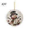 Office Holiday Decorations Christmas Acrylic Hanging Ornament, 2D Flat Double Side Printed Personalized Gifts Santa Snowman Pendant for Tree