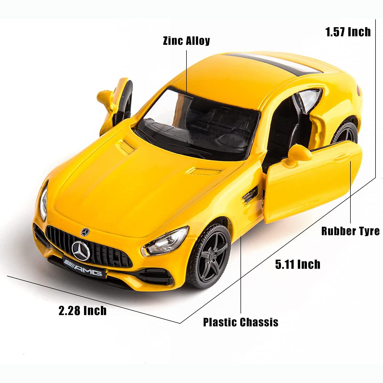 1/36 масштаб литья под давлением модель автомобиля из сплава Benz AMG GTS модель — фото 3