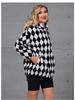2022 European & American Women's Hooded Faux Fur Plaid Coat