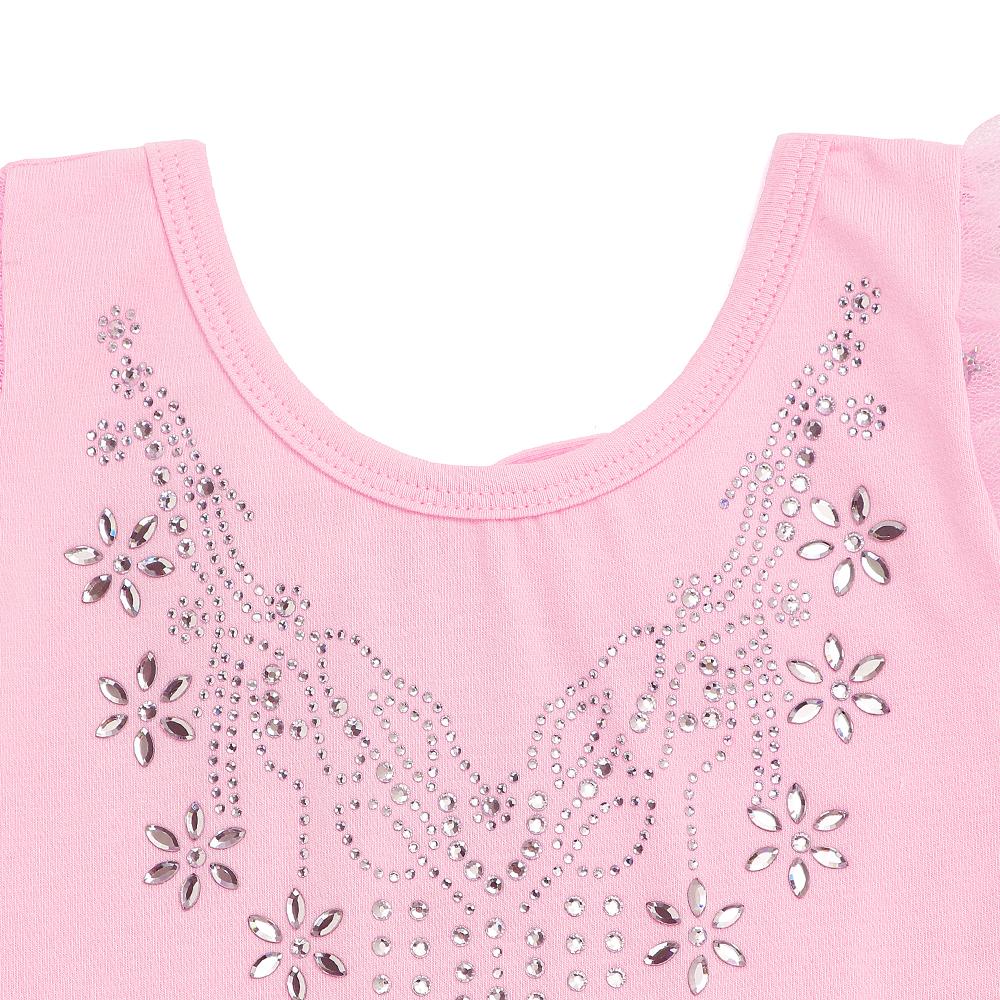 Girls Dance Leotards for Ballet Dress Shiny Tutu Skirted Leotard Gymnastics Bodysuit Ballet Wear Stage Performance Costume