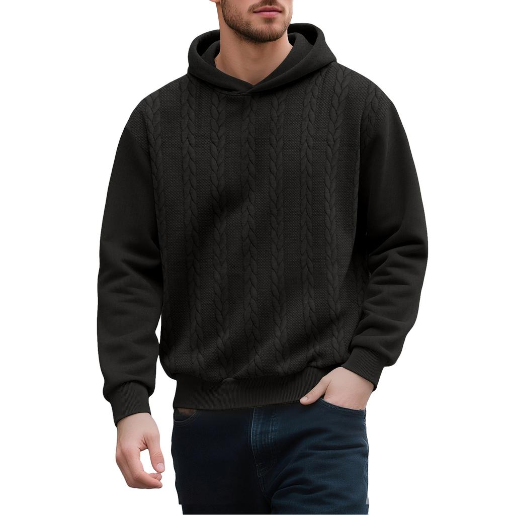 Men's Outdoor Casual Loose Hooded Sweatshirt With Long Sleeves
