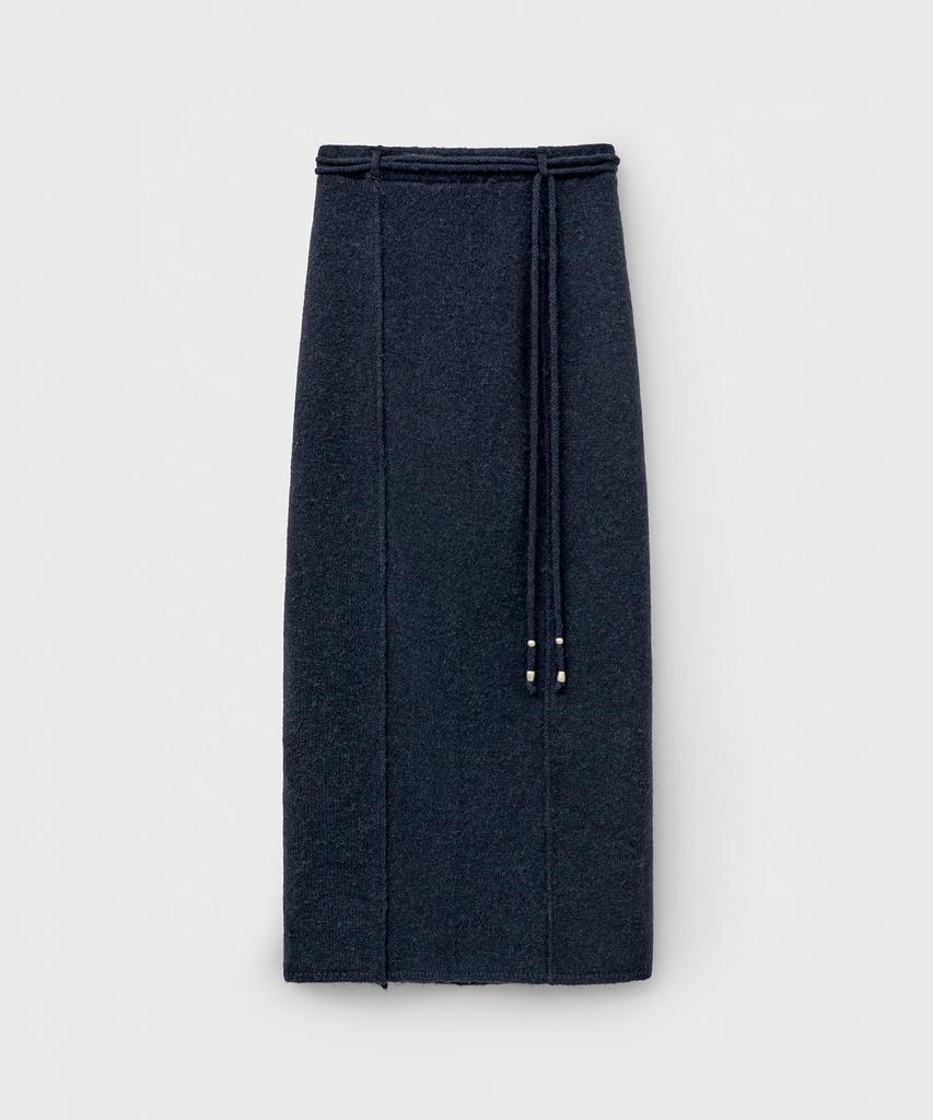 Mongdol Strap Maxi Wool Knit Skirt Navy Mdsk024Navy