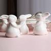 Circular Relief Ceramic Rabbit Tray, Household Dessert Tray, Cake Rack, Dining Plate, Wedding Decoration Dessert Display Tool