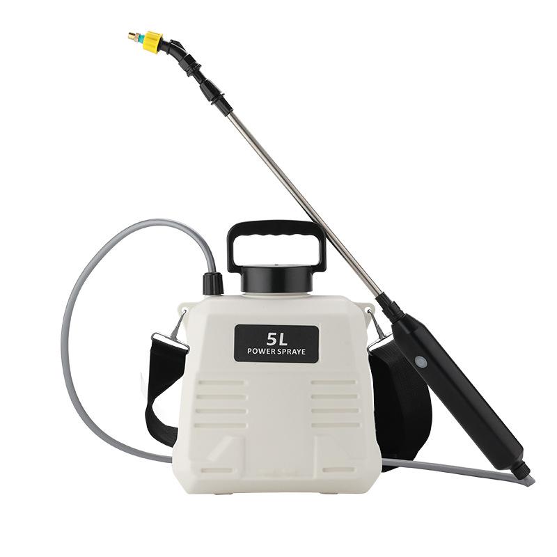 5L-8L Shoulder Electric Sprayer Pot with Telescopic Rod, 3 Nozzle for Garden Lawn Plant Watering Handheld Pesticide Sprayer
