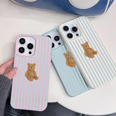 Little Bear INS Style Phone Case For IPhone 17 14 16 15 12 11 Pro Max 13 17 Plus  Soft Silcone Cover Funda