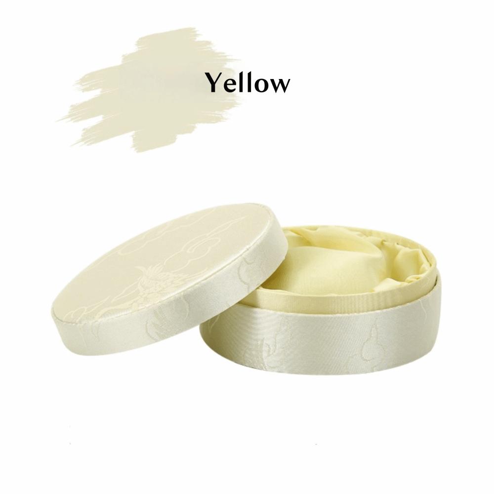 Round Shape Brocade Jewelry Box Chinese Style Silk Lined Jewelry Box for Bracelet Bangle Storage