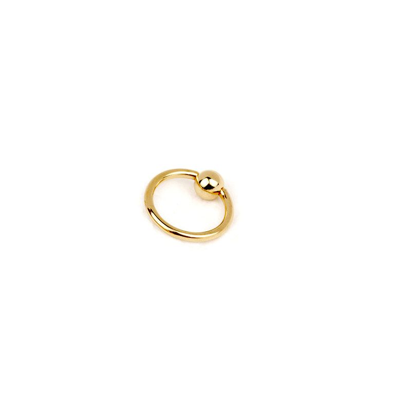 

Fashion Titanium Steel PA Ring Nipple Ring Ear Bone Ring Titanium Steel Ball Stud Earrings Shoelace Ring Lip Ring Circle Ear Cuff Earrings Jewelry Gold, 1.6mm Thick, 12mm Inner Diameter, 5mm Ball