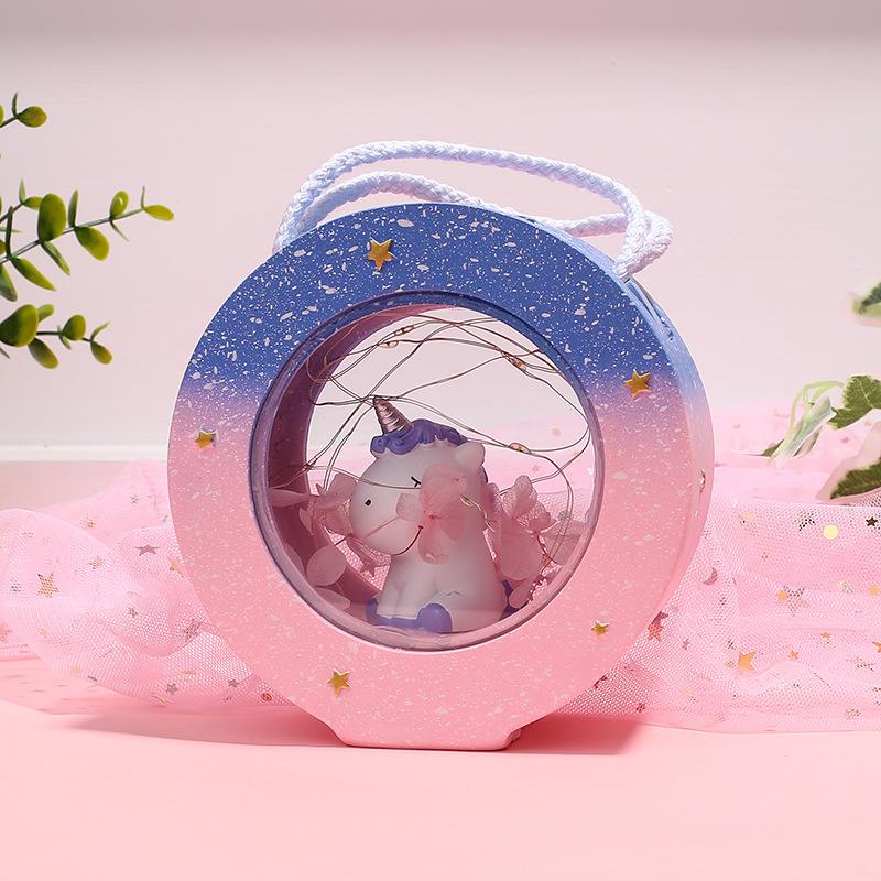 Lamp Night Warm Light Battery Powered 2 Style Cartoon Cute Shaped Unicorn