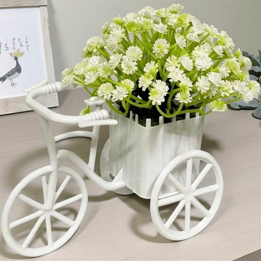 Miniature Garden Mini Bicycle Ornaments Decoration Artificial Flowers Ornaments Office