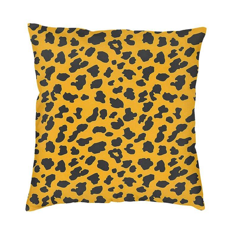 Leopard Cheetah Fur Hide Print Pink Pattern Square Pillow Case Home Decorative Cushions Throw Pillow Car Doublesided Printing