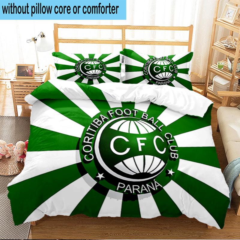 3PCS Coritiba Football Club Crest Bedding Set For Bedroom, Dormitory,Including 1pc Duvet Cover And 2pcs Pillowcases Large size Fan gift