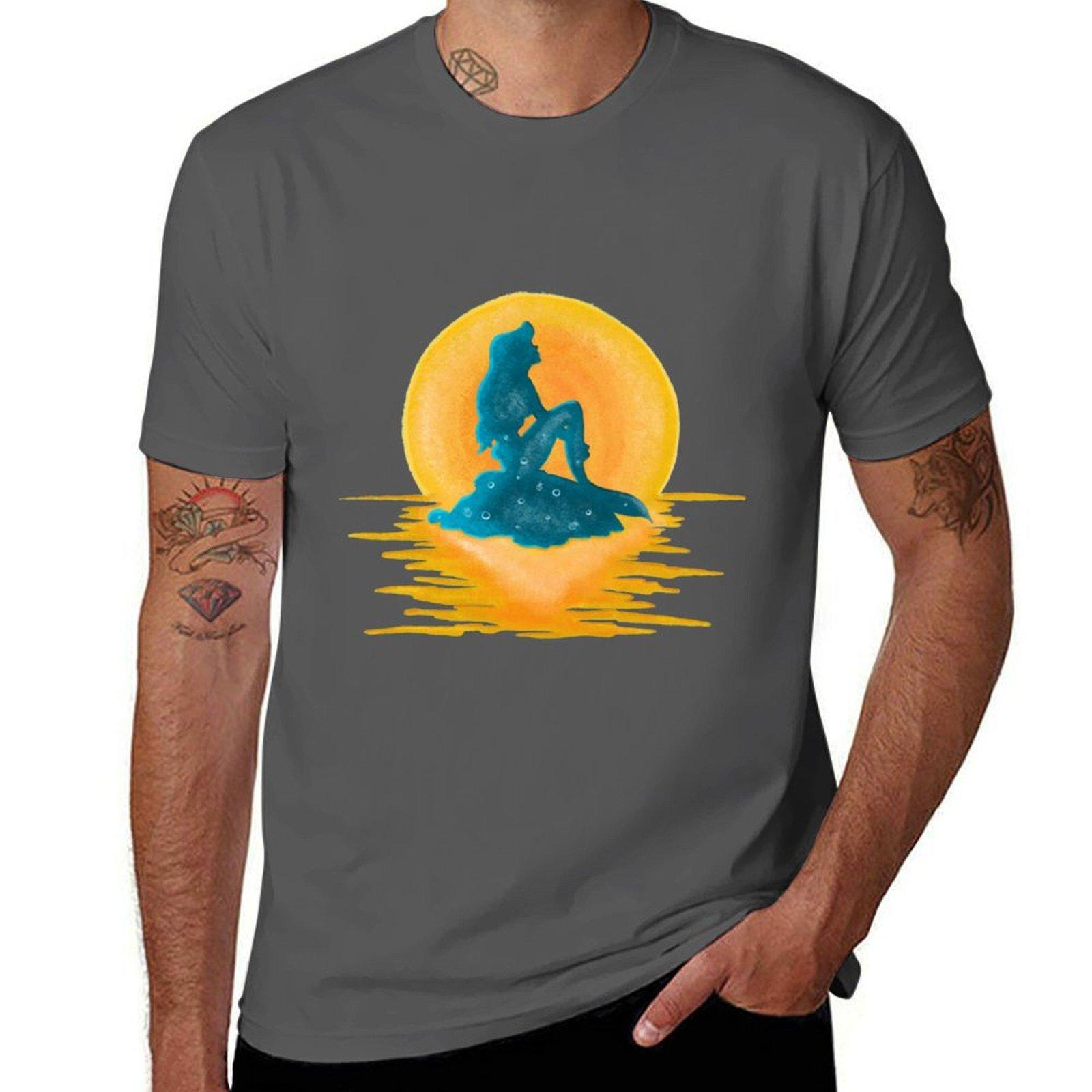 

Little Mermaid T-Shirt t shirt man luxury t shirt men 100% cotton luxury brand T-Shirt 4XL