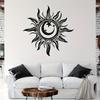 Large Sun Moon Star Metal Wall Art 39.88 cm Home Garden Decor Easy Hang