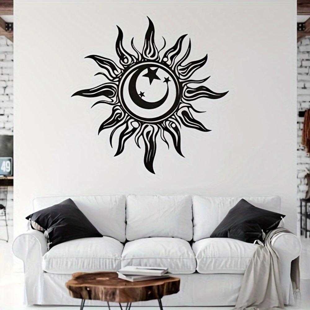 Large Sun Moon Star Metal Wall Art 39.88 cm Home Garden Decor Easy Hang