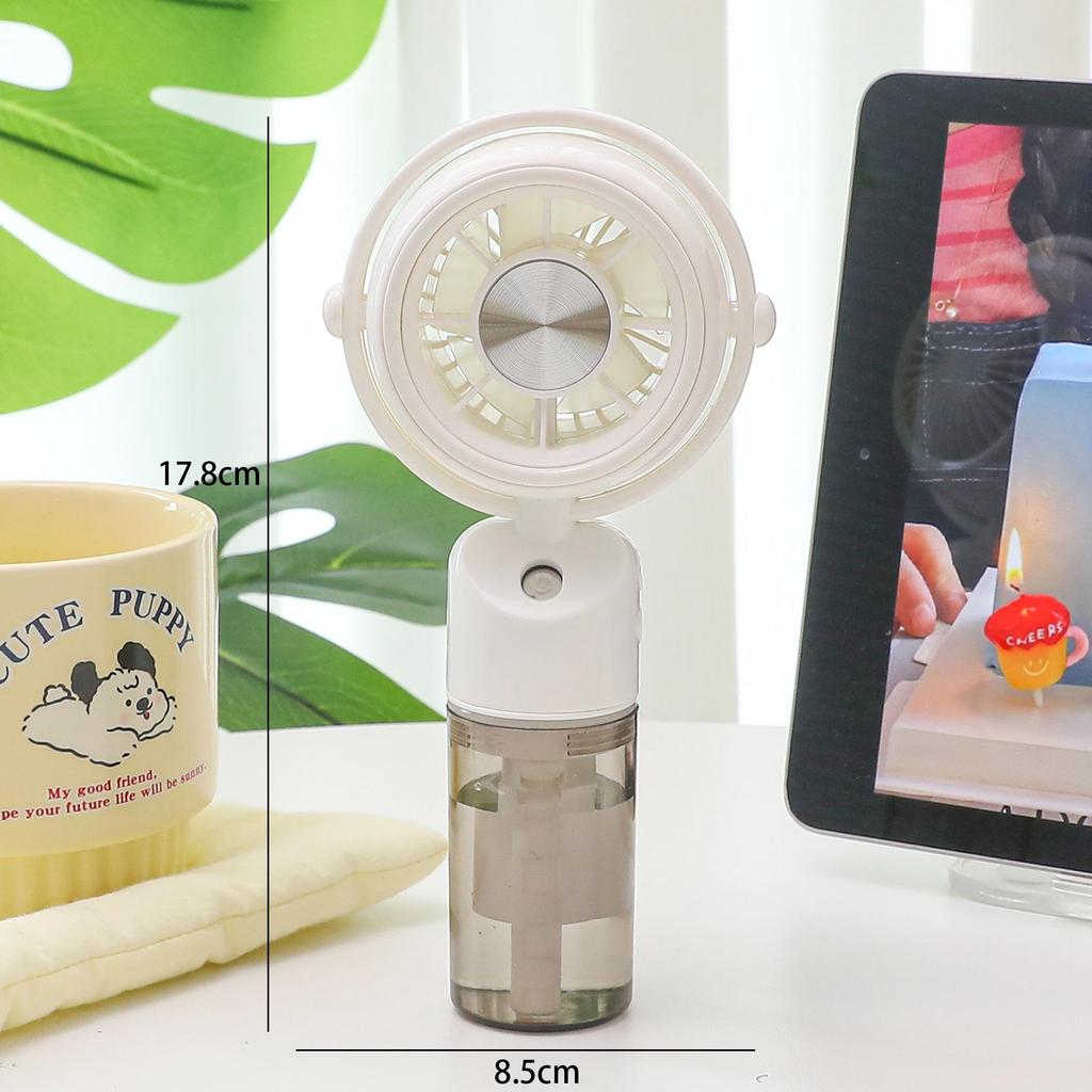2026 USB Rechargeable Hydrating Spray Fan: Compact Desktop & Handheld Cooling for Dorms